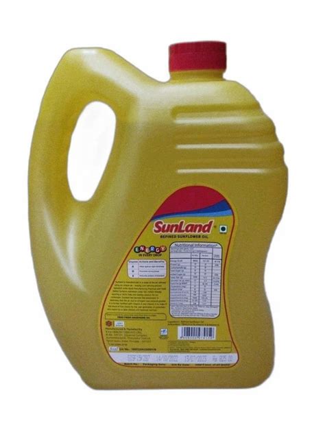 Sunland Refined Sunflower Oil Packaging Type Can Packaging Size