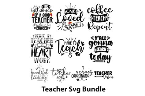 Premium Vector Teacher Svg Bundle