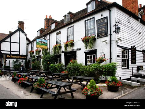 The Running Horses English Country Pub In Mickleham Surrey Stock