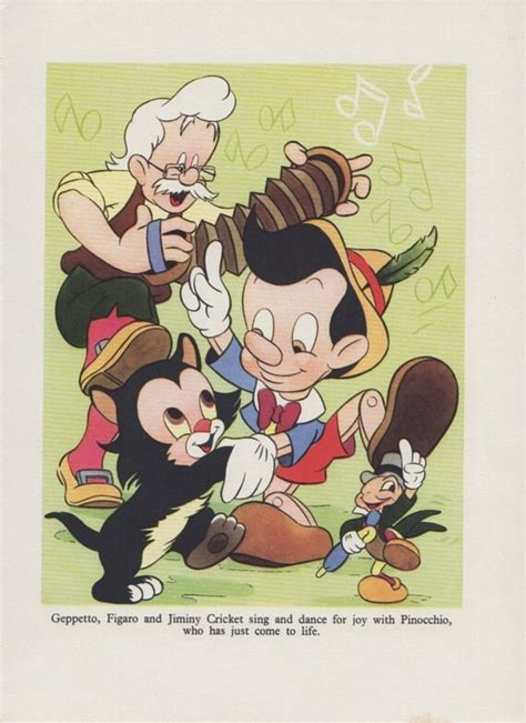 Vintage Print Pinocchio Walt Disney S Illustration