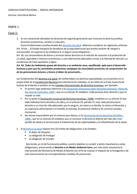 Parcial Integrador Dc Derecho Constitucional Parcial Integrador