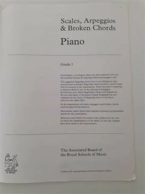 Scales Arpeggios And Broken Chords Piano Grade Abrsm Eur