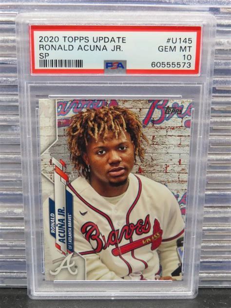 Ronald Acuna Jr Topps Update U Sp Variation Brick Wall In