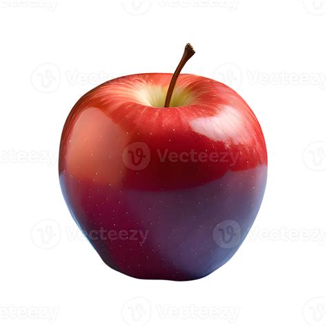 Ai Generated Fresh Red Apple Isolated On Transparent Background