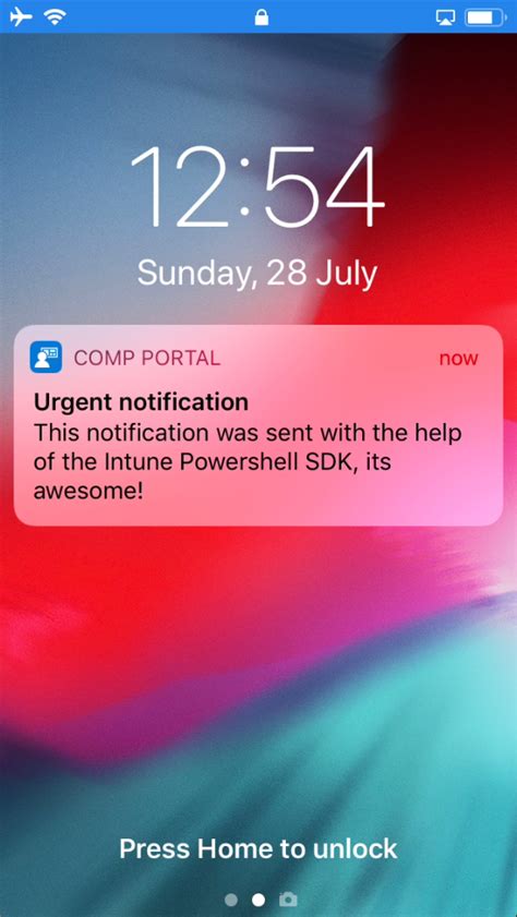 Send Custom Notifications With Intune Powershell Sdk
