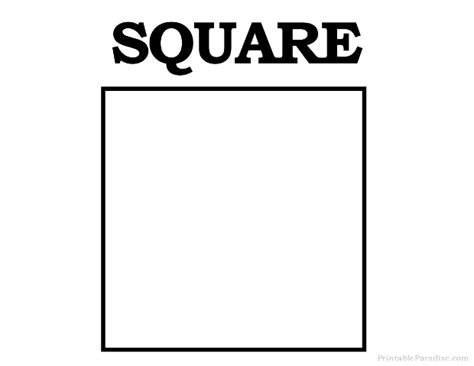 Printable Square Shape - Print Free Square Shape