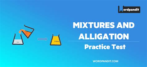 Arithmetic Alligation And Mixture Test Wordpandit