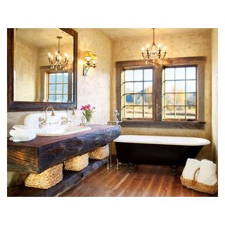 Meadow Cabin Rustic Bathroom Denver By Axial Arts Architecture