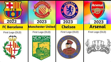 Logo Transformation Of Famous Football Clubs 2023 YouTube