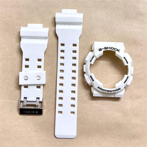 Casio G Shock GA 110 Watch Strap With Bazel White Invella