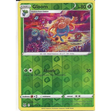 Pokemon Trading Card Game 002 196 Gloom Reverse Holo SWSH 11 Lost