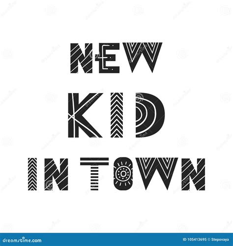 New Kid in Town - Fun Nursery Poster with Lettering in Scandinavian ...