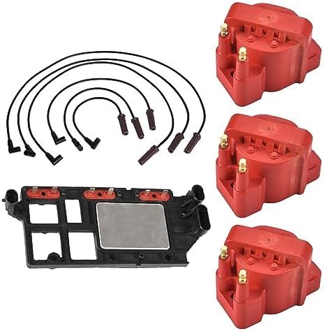 Amazon Ena Set Of Red Ignition Coil And Module With Wire Set