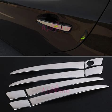 Stainless Steel Door Handle Cover Overlay Panel Trim Car Styling