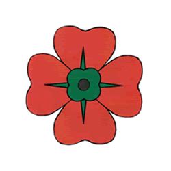 Anzac Day Poppy - Paper craft (Color Template)