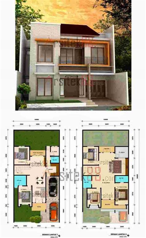 Denah Desain Rumah Minimalis Lantai Sederhana Rumah Desain