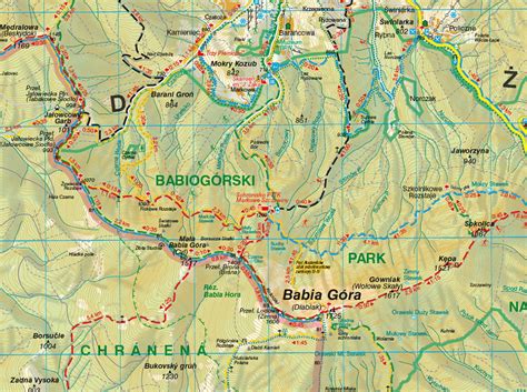 Mapa Turystyczna Beskid Ywiecki Agencja Wydawnicza Wit Wydawnictwa