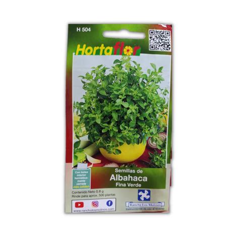 Semillas De Albahaca Fina Verde Hortaflor Supermarket Es Una