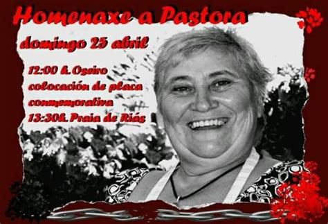 El Domingo De Abril Homenaje A Pastora Gonz Lez Vieites En El