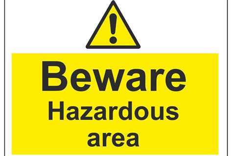 Beware Hazardous Area Linden Signs Print