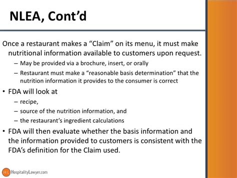 Hospitality Law Conference 2010 The Modern Menu Warnings Disclaim