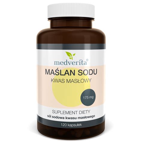 Maślan Sodu / kwas masłowy - 120 kapsułek Medverita - suplementy diety