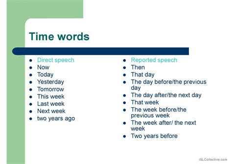 Reported speech1 sentence transforma…: English ESL powerpoints