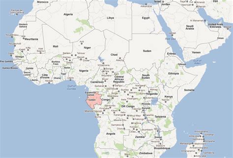 Gabon Haritası ve Gabon Uydu Görüntüleri