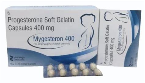 Progesterone 400mg Soft Gelatin Capsule Packaging Size 10 Capsules