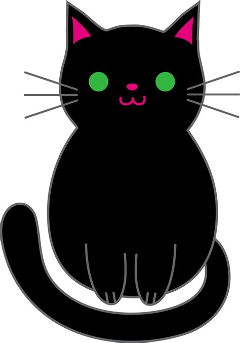 Cute Black Kitten Free Clip Art