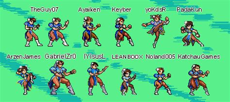 Chun Li Sprites Compilation By Katchaugames On Deviantart