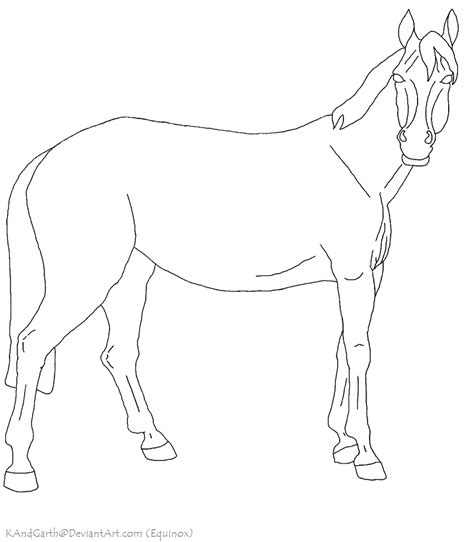 Standing Horse Line Art By Kandgarth On Deviantart