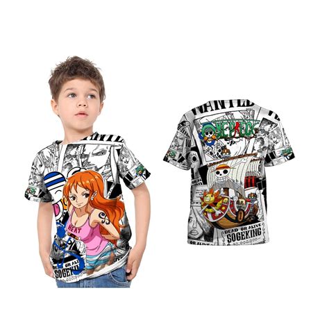 Jual Baju Kaos Tshirt Anak Karakter Anime Jepang One Piece Nami Full