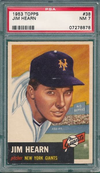 Lot Detail 1953 Topps 38 Jim Hearn PSA 7