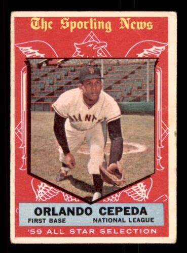 1959 Topps Baseball 553 Orlando Cepeda All Star GD F1 EBay