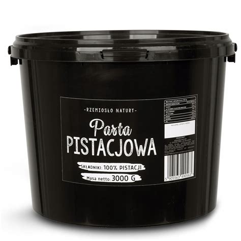 PASTA PISTACJOWA 3kg MASŁO PISTACJOWE 100 Z PISTACJI WIADERKO 3000g