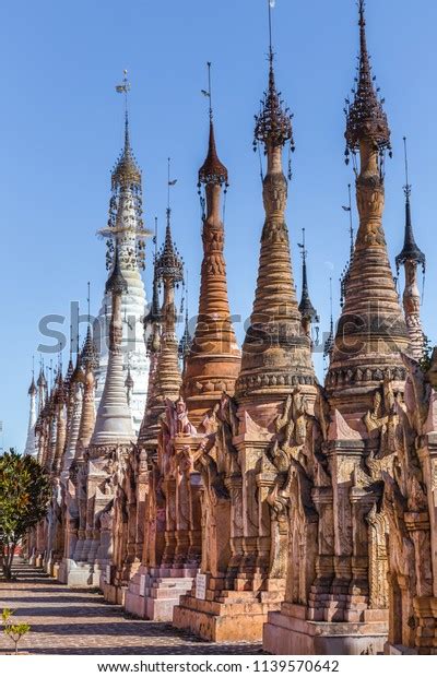 Kakku Pagodas Nearly Beautiful Stone Stock Photo