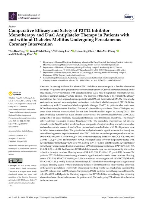 Pdf Comparative Efficacy And Safety Of P Y Inhibitor Monotherapy