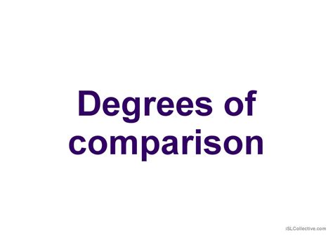 Degrees Of Comparison Discussion English Esl Powerpoints