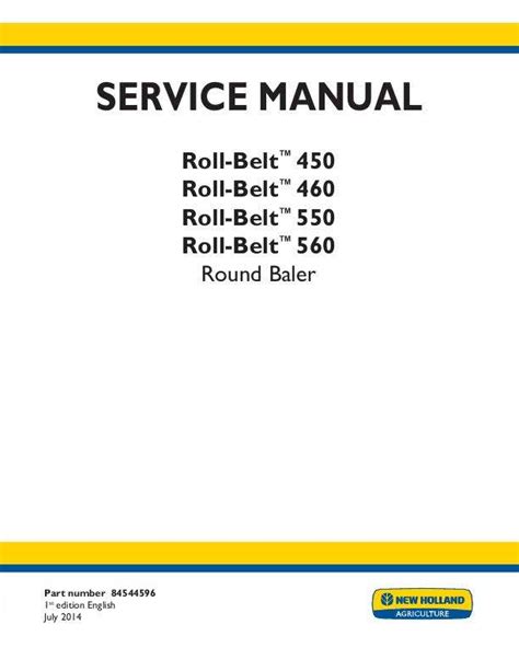 Service Manual For New Holland Balers Model Roll Belt