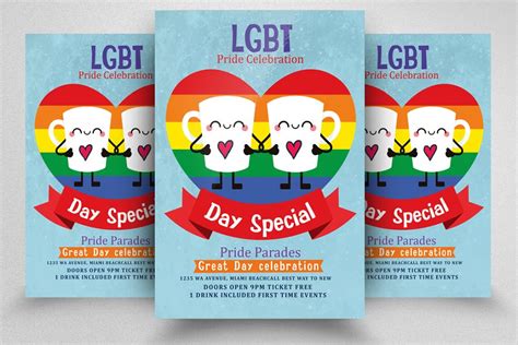 Lgbt Pride Flyer Poster Template Creative Photoshop Templates