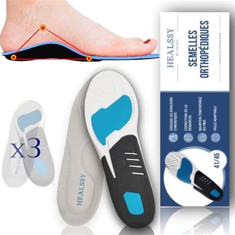 Semelle Orthopedique Limics24 Orthopédiques Pieds Plats Confort