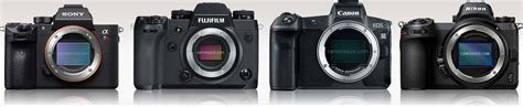 Size Comparison Canon EOS R vs Fujifilm X-H1 vs Sony a7RIII vs Nikon Z7 ...