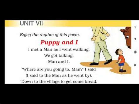 Ncert Class 3 English PUPPY AND I POEM YouTube