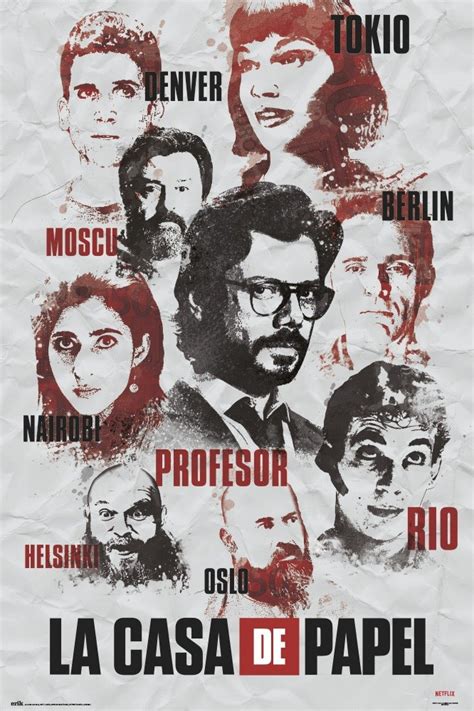 La Casa De Papel - Characters Poster, Affiche | Acheter-le sur Europosters.fr