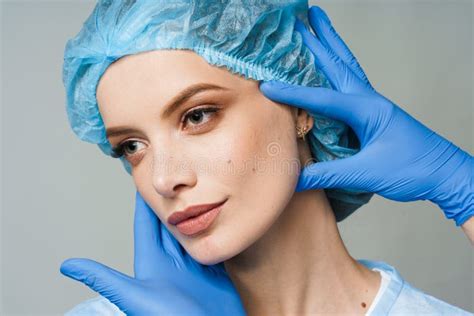 Consultation With Plastic Surgeon On White Background Cosmetic