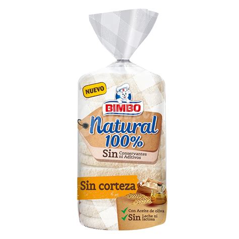 Bimbo Pan De Molde Sin Corteza Natural Sin Aditivos Bolsa G