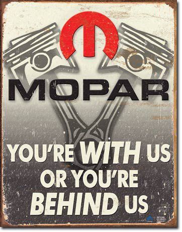 Metalowy Szyld Plakat Reklamowy Blacha Tin Sign Usa Mopar Behind Us