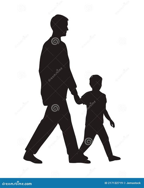 Father Walking With Son Stock Vector Illustration Of Walking 217132719