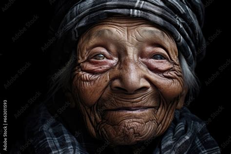 The Womans Wrinkled Face Was A Map Of Her Emotions With Lines That Deed With Every Laugh Smile